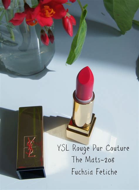 YSL Fuchsia Fetiche (208) Rouge Pur Couture Mat Lipstick